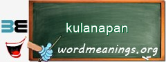 WordMeaning blackboard for kulanapan